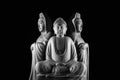 Buddha and Avalokitasvara Bodhisattva/Guan Yin/Guanshiyin sculpture Royalty Free Stock Photo