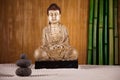 Buddha background, vivid colors, natural tone Royalty Free Stock Photo