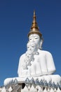 Buddha with beautiful sunshine on face at wat Phasornkaew, Phetchabun, Thailand