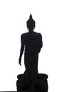 Buddha black on white background.