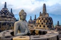 Buddha at Borobudur, Yogyakarta, Indonesia Royalty Free Stock Photo