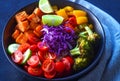 Buddha bowl-clean eating vegan glutenfree recipe Royalty Free Stock Photo