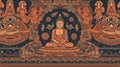 Buddha. Buddhism Pattern. Made With Generative AI.