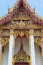 Buddha Chaimongkol temple with blue sky