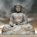 Buddha - 3D render Royalty Free Stock Photo