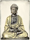 Buddha in deep meditation Royalty Free Stock Photo