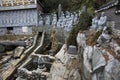 Buddha and deity angel statue in wishing pond for korean people traveler throw coin for wish holy rite ritual in Haedong