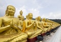 Buddha and disciple statues Royalty Free Stock Photo