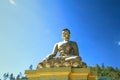 Buddha Dordenma statue on blue sky background, Giant Buddha, Thimphu, Bhutan Royalty Free Stock Photo