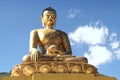 Buddha Dordenma statue on blue sky background, Giant Buddha, Thimphu, Bhutan Royalty Free Stock Photo