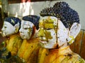 Buddha face in a garden. Royalty Free Stock Photo