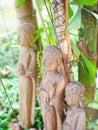 Buddha face in a garden. Royalty Free Stock Photo