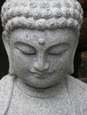 Serene Buddha face looking down Royalty Free Stock Photo