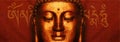 Buddha Face with Mantra Royalty Free Stock Photo