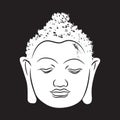 Buddha Face BW