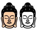 Lord Buddha Face Illustration, Lord Buddha, Light of Asia, Buddhism Royalty Free Stock Photo