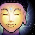 Buddha Face Vector Royalty Free Stock Photo