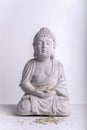 Buddha figure with vertical white