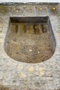 Buddha footprint in the public temple .