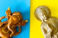 Buddha and ganesha figurine Royalty Free Stock Photo