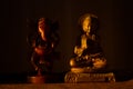 Buddha and ganesha figurines Royalty Free Stock Photo