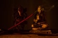Buddha and ganesha figurines Royalty Free Stock Photo