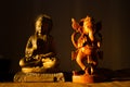 Buddha and ganesha figurines Royalty Free Stock Photo