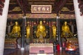 Buddha and god statue for chinese people and traveler foreigner travel visit and respect praying at Kaiyuan Temple at Chaozhou