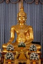 Gold Buddha statue, buddhism religion Royalty Free Stock Photo