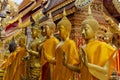 Gold Buddha statue, buddhism religion Royalty Free Stock Photo