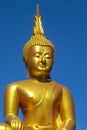 Buddha golden huge statue outside the temple Royalty Free Stock Photo