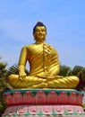 Buddha golden statue at Lumbini - Buddhist`s pilgrimage place