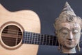 Buddha Guitar. The creative mind. Relaxing spiritual acoustic music Royalty Free Stock Photo