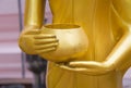 Buddha hand and alms bowl Royalty Free Stock Photo