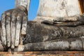 Buddha hands, Wat Mahathat, Sukhothai Historical Park, Thailand.