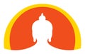 Buddha head icon and logo element Royalty Free Stock Photo