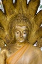 The Buddha head in thai temple Royalty Free Stock Photo