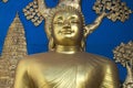 Buddha Head Upper Body Close-up, World Peace Pagoda Shanti Stupa Pokhara Nepal Royalty Free Stock Photo