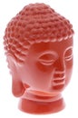 Buddha Head in Vibrant Orange Royalty Free Stock Photo