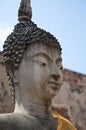 Buddha head, Wat Wattanaram Royalty Free Stock Photo