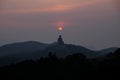 Buddha in Honk Kong during Sunset