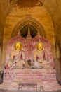 Buddha image , Bagan in Myanmar (Burmar) Royalty Free Stock Photo