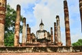 Buddha image with destroyed temple Royalty Free Stock Photo