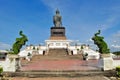 Buddha image with elephant trees at Phutthamonthon Royalty Free Stock Photo