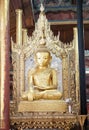 Buddha image at Nga Phe Chaung Monastery Myanmar Royalty Free Stock Photo