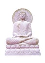 Buddha image statue sitting on lotus stand isolated on white background. Buddha statue isolated Royalty Free Stock Photo