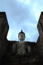 Buddha image in sukhothai historical park Royalty Free Stock Photo