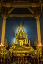 Buddha image ,wat Benchamabophit temple , Bangkok in Thailand