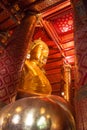 Buddha image in Wat Phanan Choeng Royalty Free Stock Photo