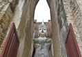 Buddha Image At Wat Si Chum In Sukhothai Historical Park, Thailand Royalty Free Stock Photo